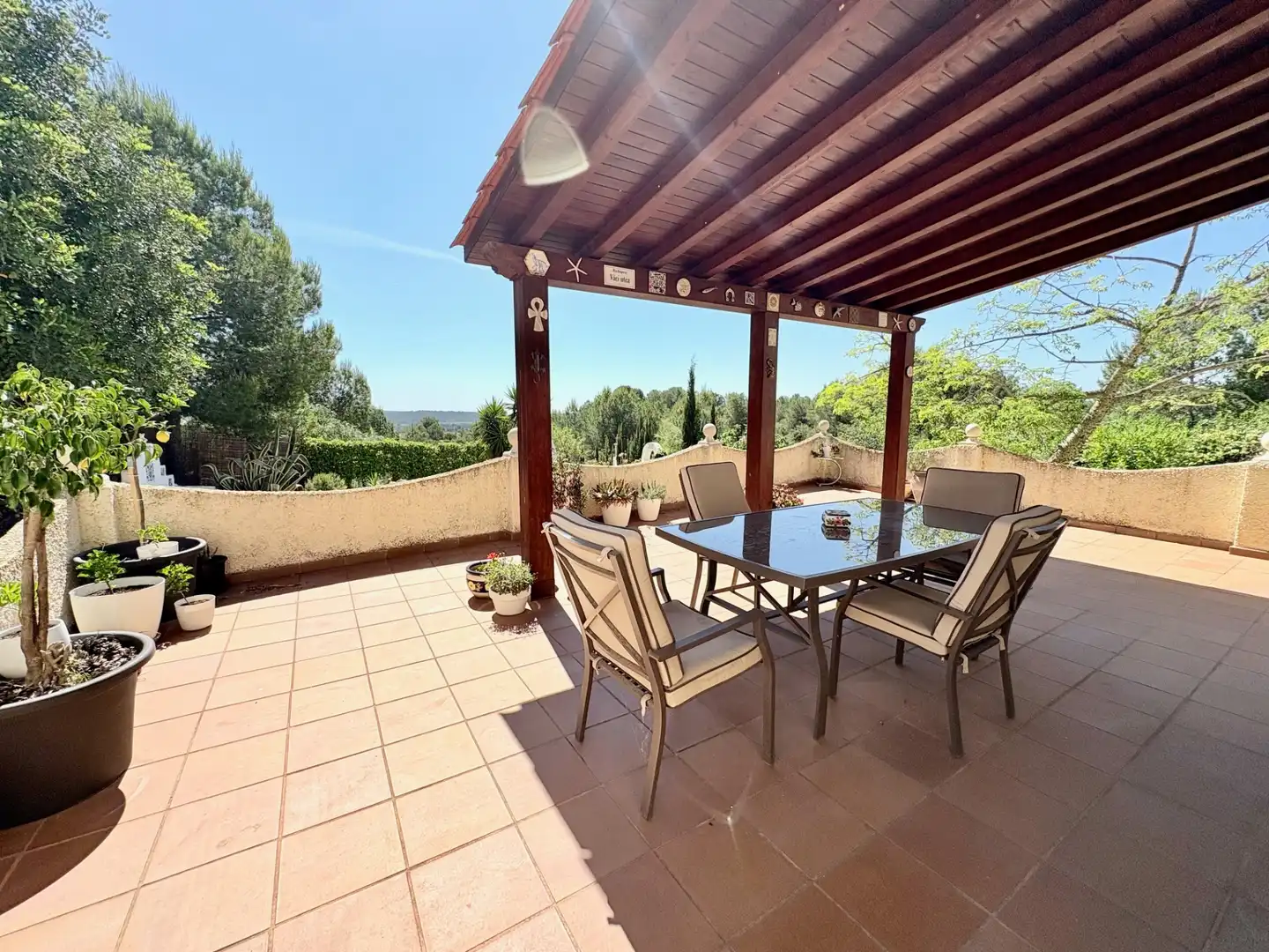 Terrassa de Casa o xalet en venda en Cheste amb Aire condicionat, Calefacció i Jardí privat