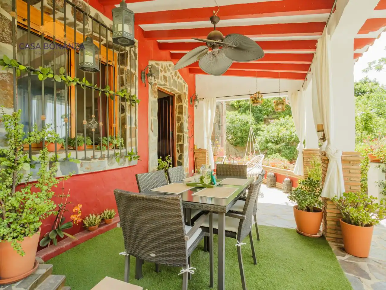 Terraza de Finca rústica en venta en Jete con Aire acondicionado, Jardín privado y Terraza