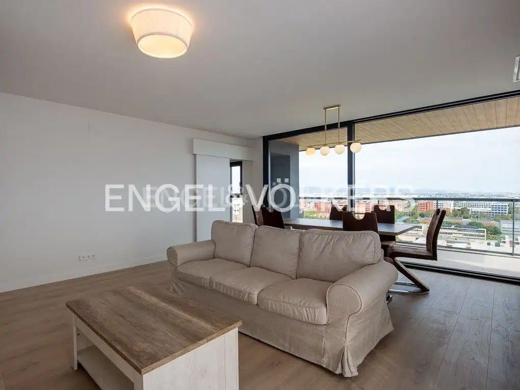 Wohnzimmer von Wohnung zur Miete in Valencia mit Klimaanlage, Heizung und Parkett