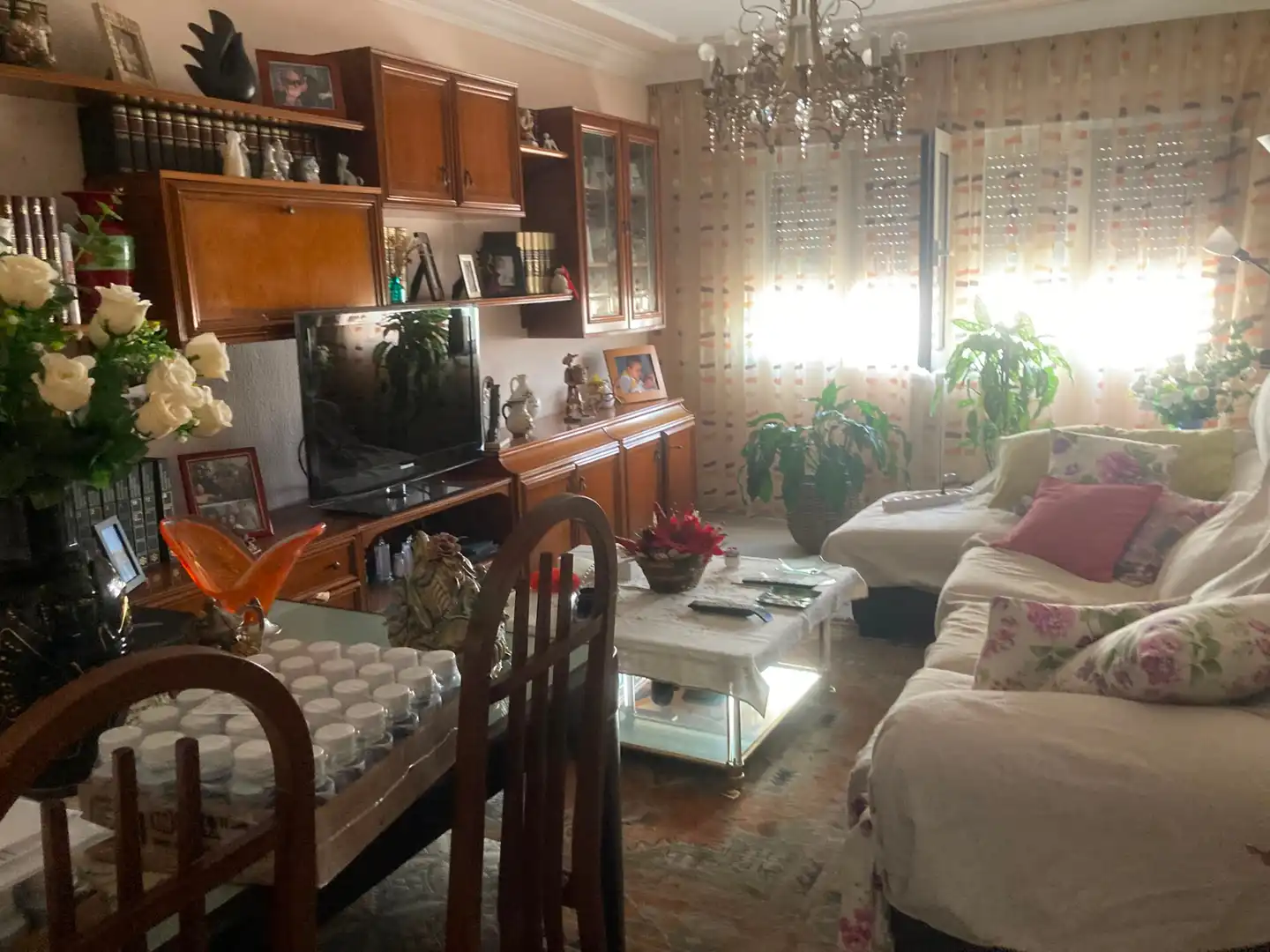 Sala de estar de Piso en venta en Gijón  con Calefacción, Parquet y Amueblado