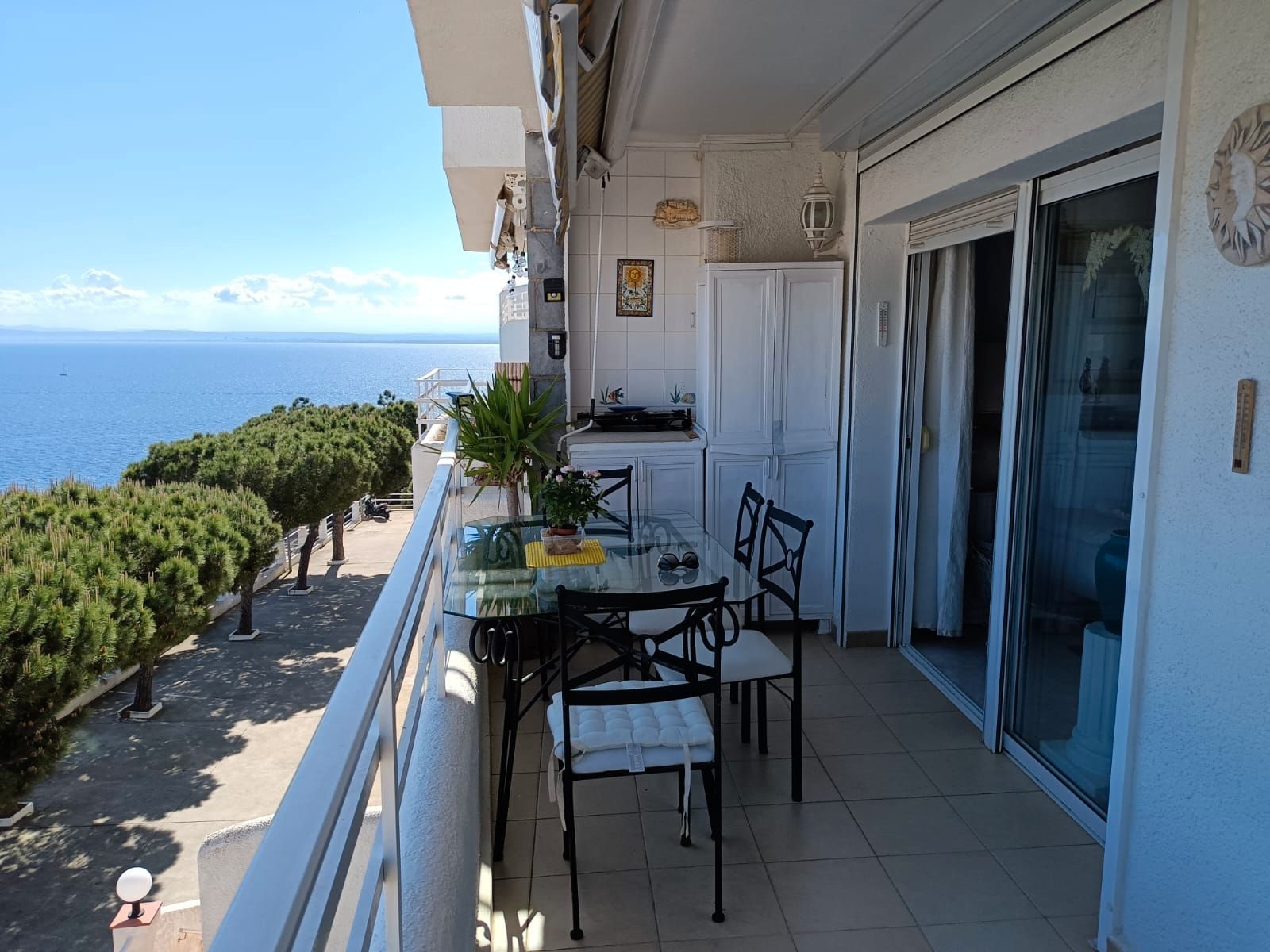 Terrace of Flat for sale in Roses  with Heating, Terrace and Furnished