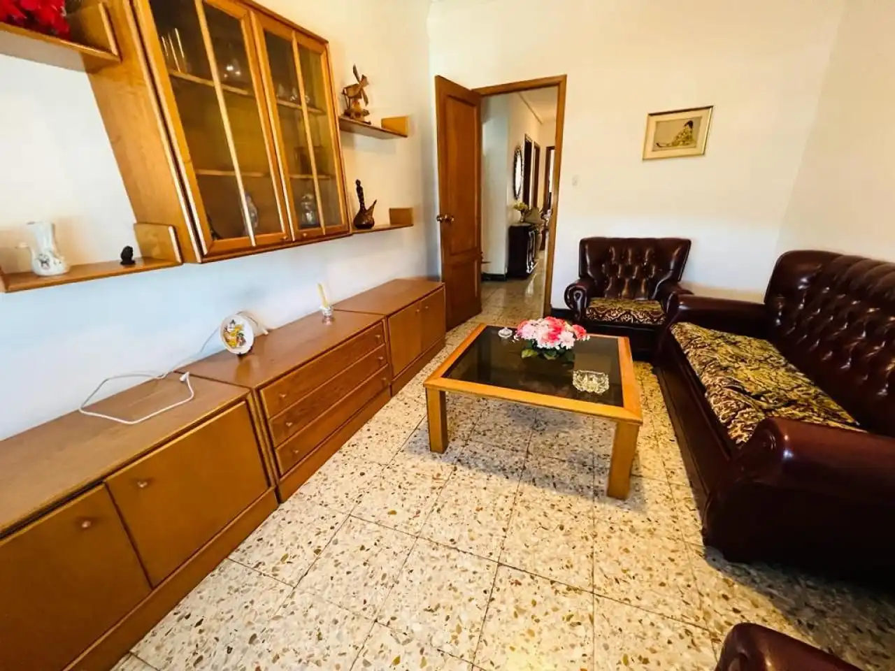 Sala d'estar de Pis de lloguer en Ourense Capital  amb Calefacció, Moblat i Balcó