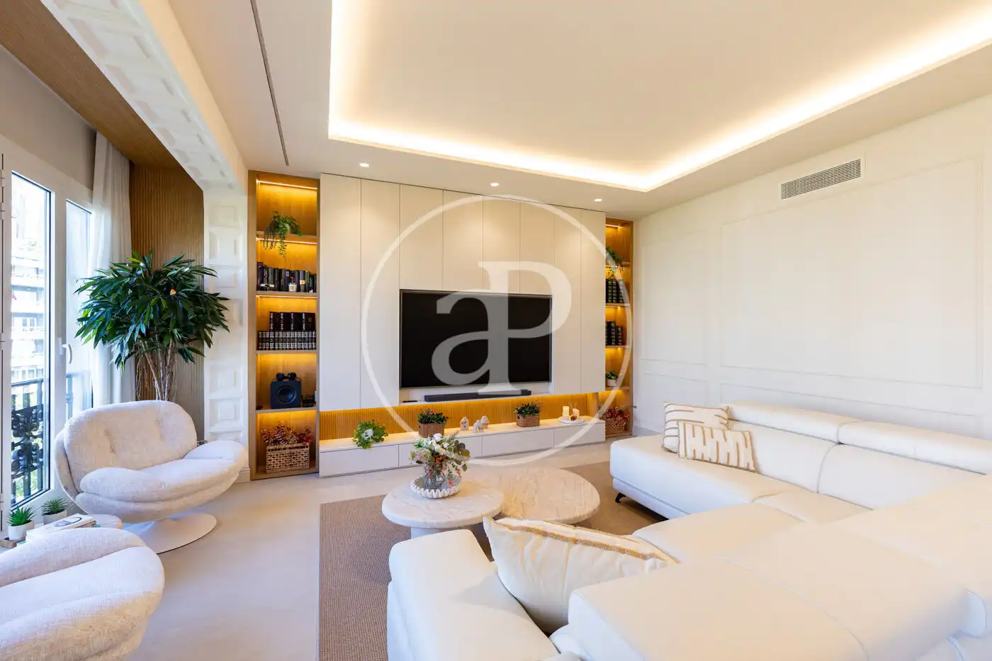 Living room of Flat for sale in Barcelona  with Air Conditioner, Heating and Furnished