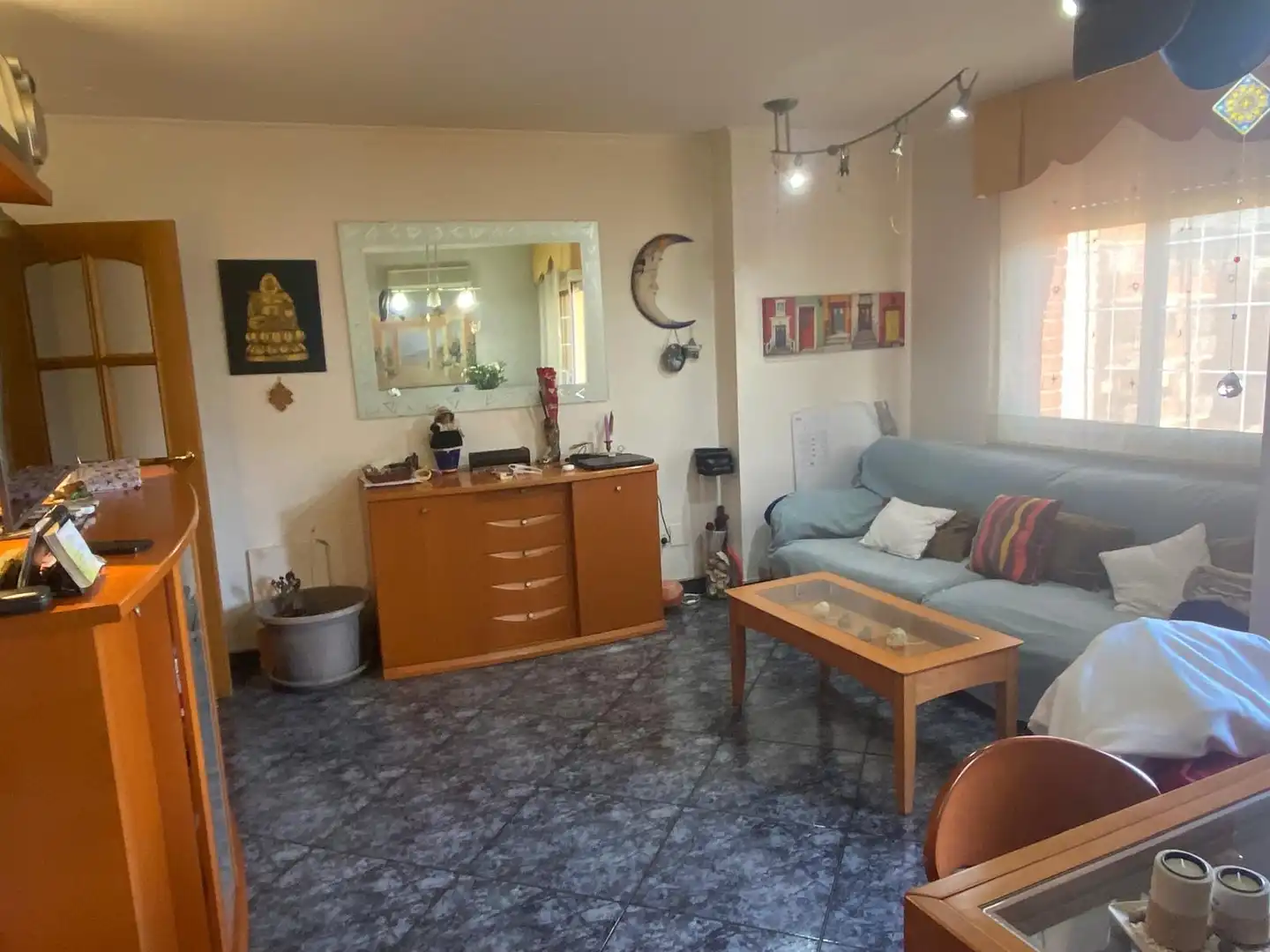Sala de estar de Piso en venta en Santa Coloma de Gramenet con Aire acondicionado, Horno y Balcón