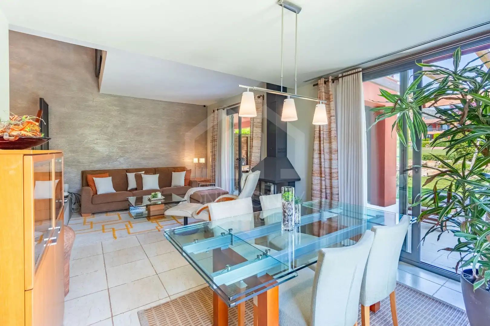 Esszimmer von Haus oder Chalet zur Miete in Mont-roig del Camp mit Klimaanlage, Heizung und Privatgarten