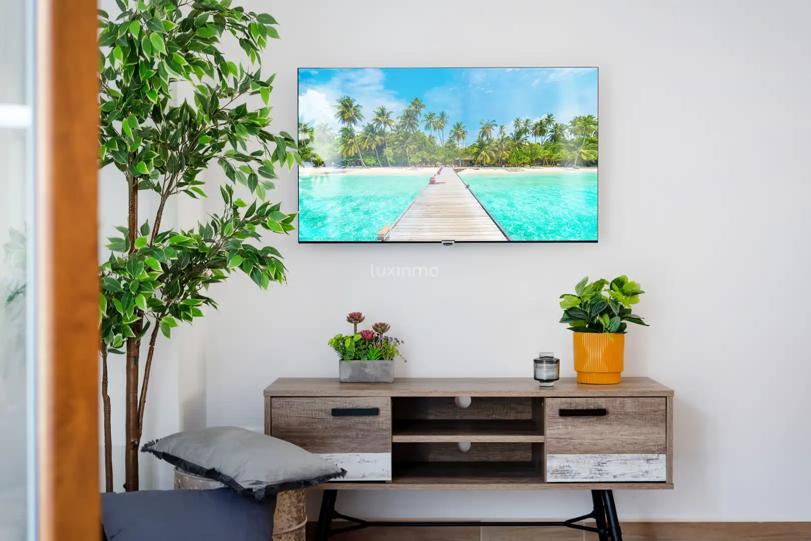 Wohnzimmer von Dachboden zum Verkauf in Jávea / Xàbia mit Klimaanlage, Abstellraum und Balkon