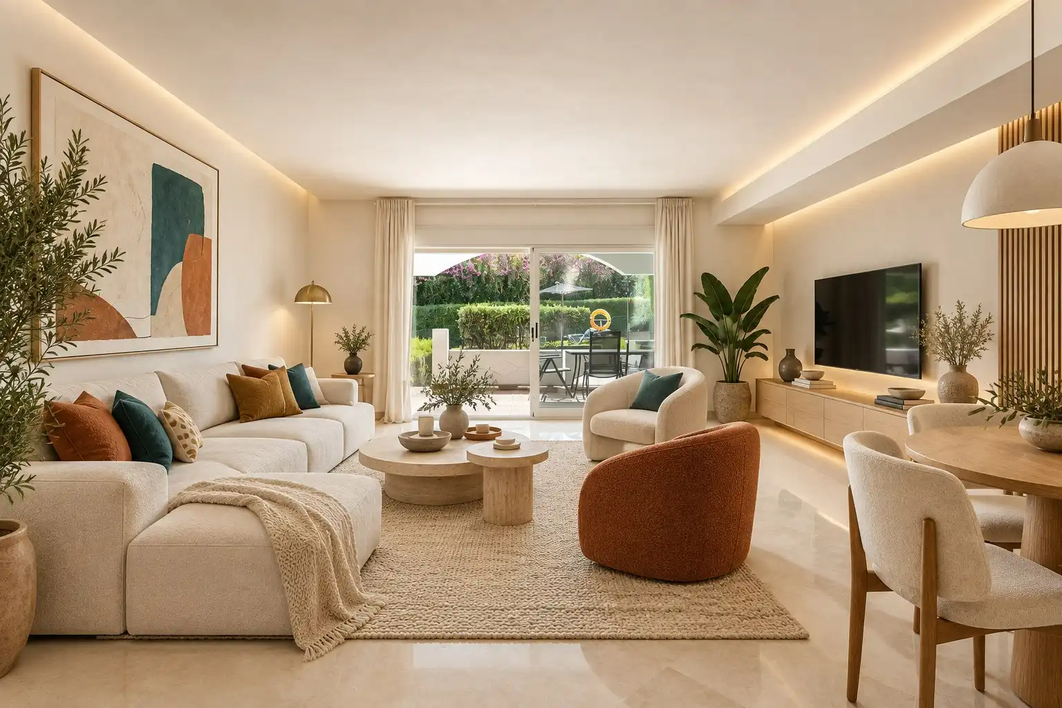 Living room of Detached homes for sale in Marbella  with Air Conditioner, Heating and Private garden