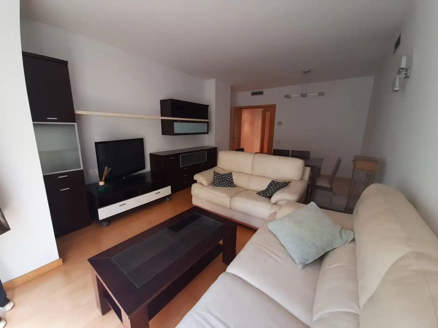 Sala d'estar de Pis de lloguer en Barcelona amb Parquet, Forn i Rentadora