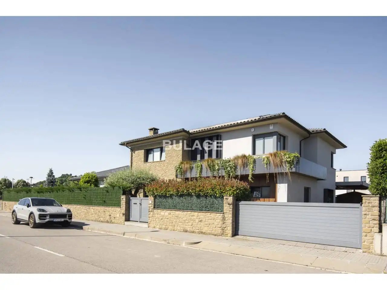 Vista exterior de Casa o chalet en venta en Gurb con Aire acondicionado, Terraza y Piscina
