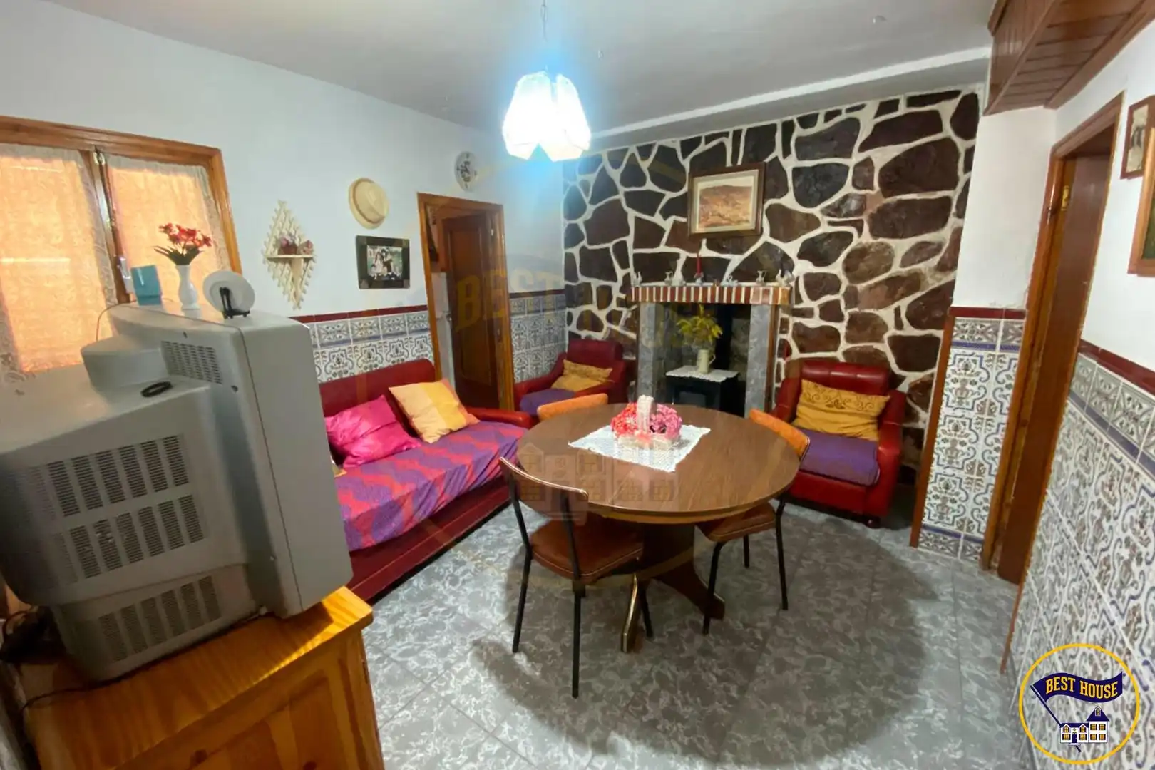 Sala de estar de Finca rústica en venta en Villar del Humo con Amueblado