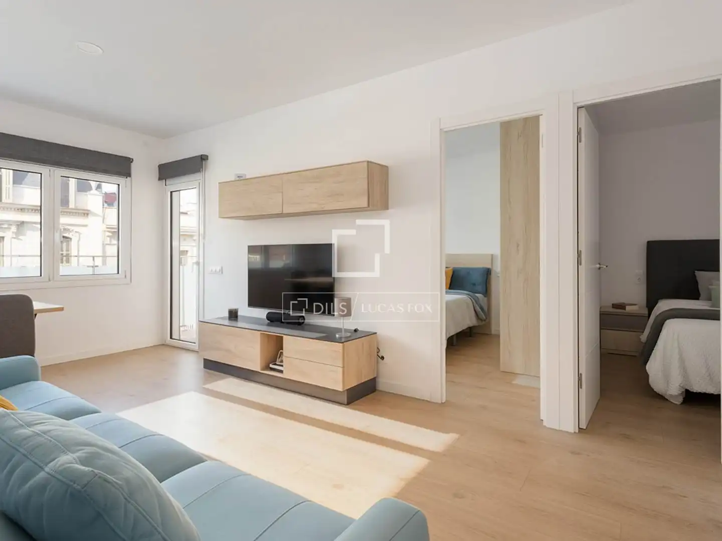 Wohnzimmer von Wohnung zum Verkauf in Barcelona mit Klimaanlage, Möbliert und Balkon