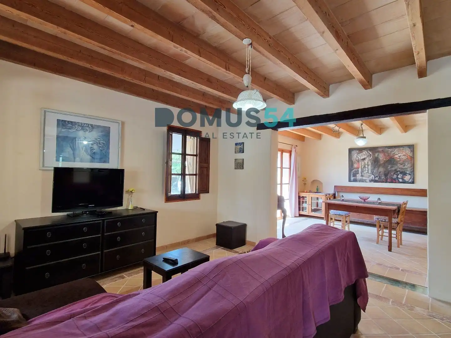 Living room of Country homes for sale in Pollença  with Air Conditioner, Heating and Swimming Pool