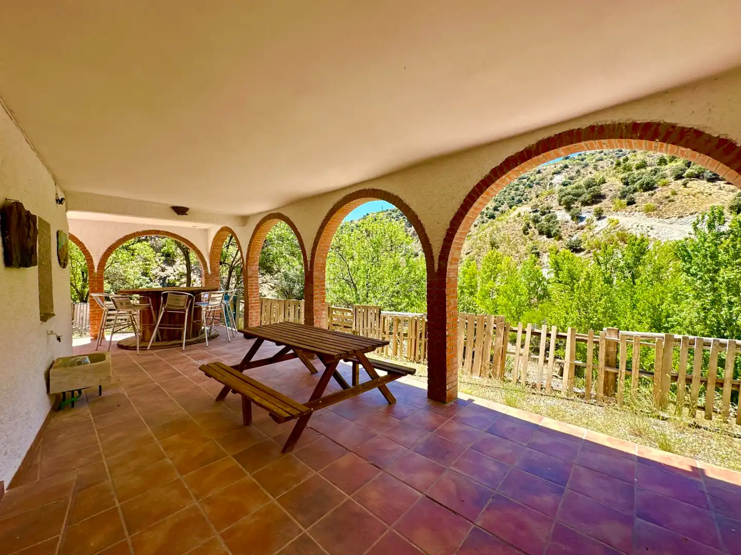 Terrassa de Finca rústica en venda en Sierro amb Aire condicionat, Calefacció i Jardí privat
