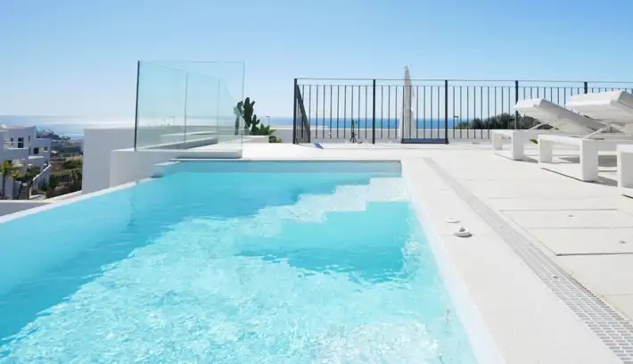 Schwimmbecken von Maisonette zum Verkauf in Mijas mit Klimaanlage, Terrasse und Möbliert