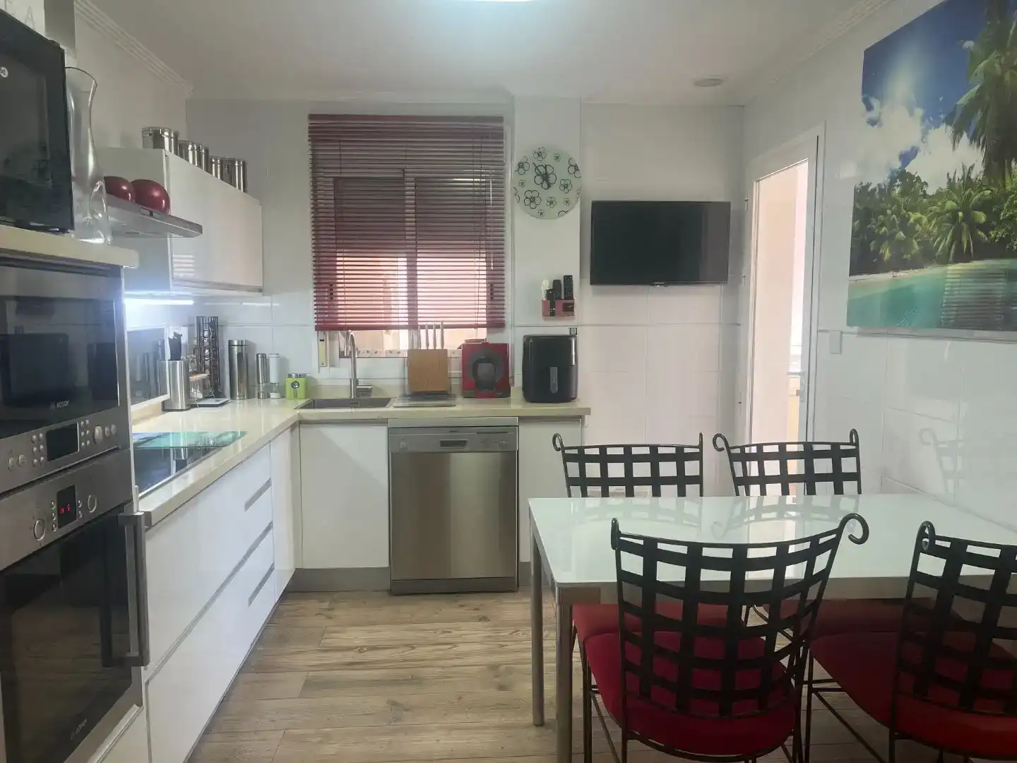 Cuina de Pis en venda en Elche / Elx amb Aire condicionat, Jardí privat i Parquet