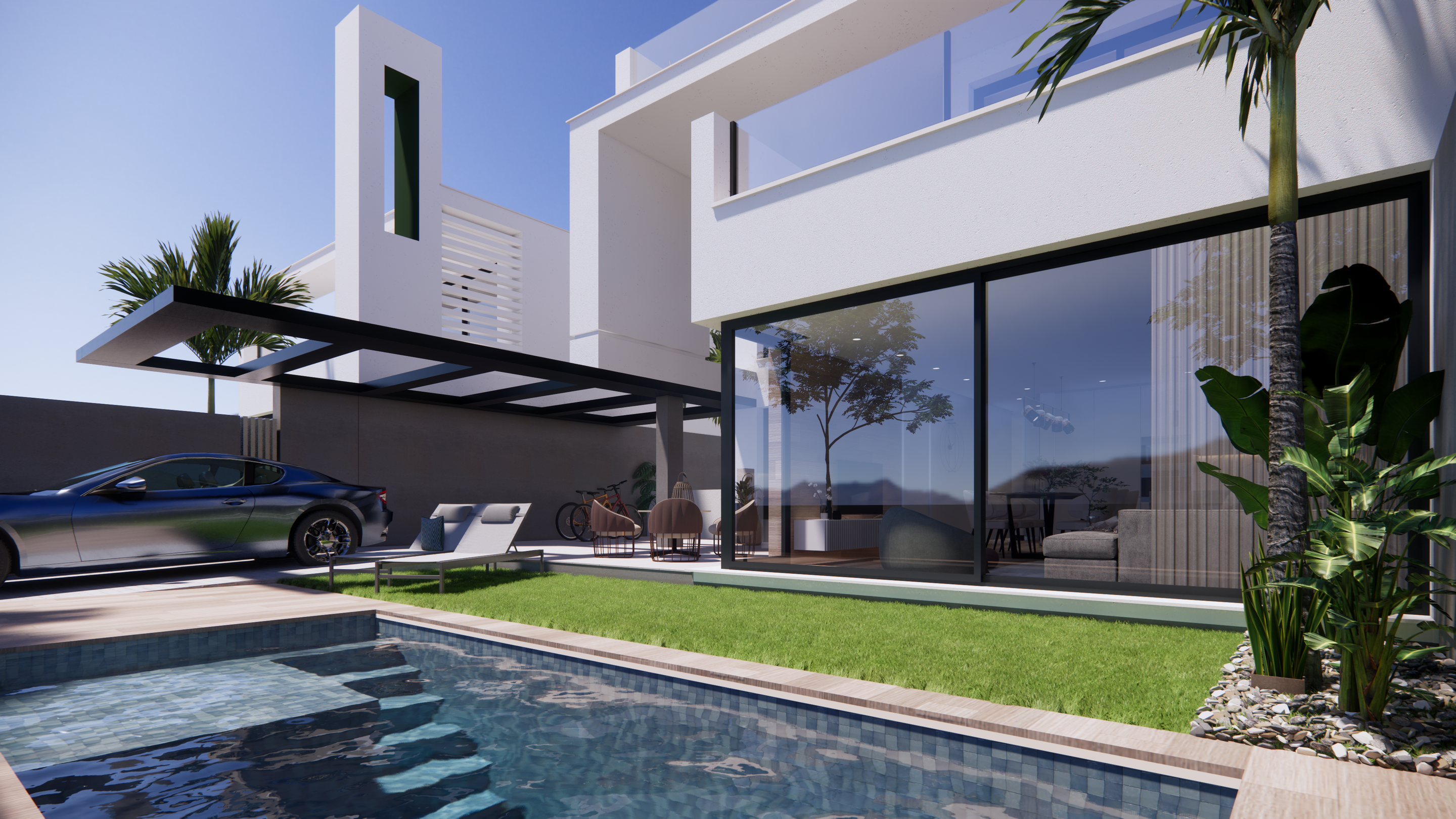 Piscina de Casa o xalet en venda en Alicante / Alacant amb Aire condicionat i Jardí privat