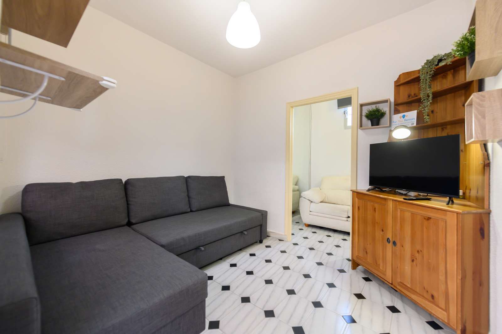 Sala d'estar de Apartament per a compartir en  Madrid Capital amb Aire condicionat i Terrassa