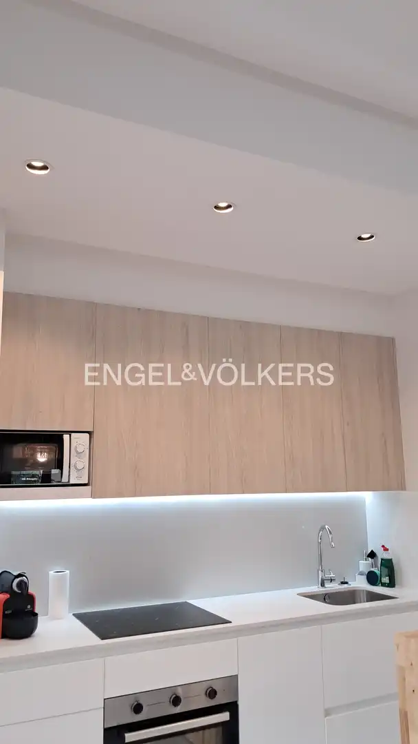 Cocina de Piso de alquiler en Barcelona con Aire acondicionado, Calefacción y Parquet