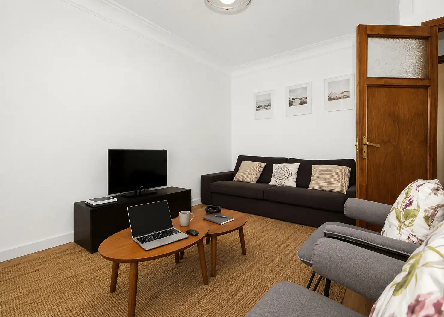 Living room of Flat for rent in Santander  with Heating, Terrace and Furnished