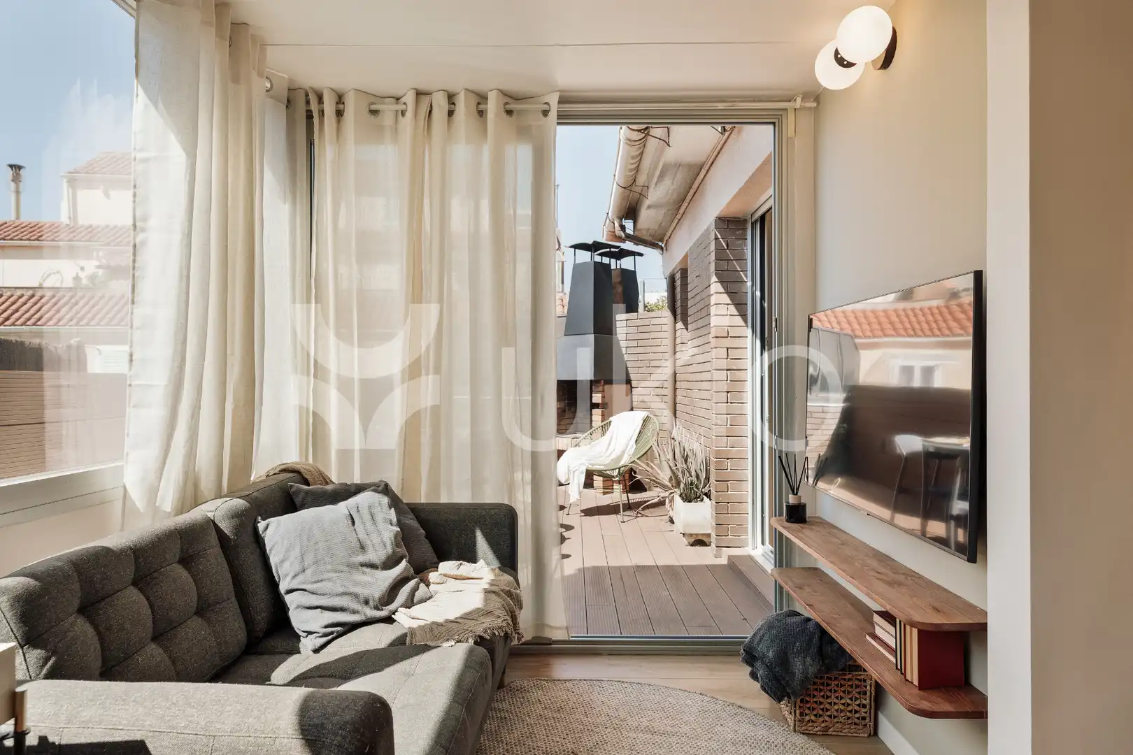 Terraza de Apartamento de alquiler en Barcelona con Aire acondicionado, Calefacción y Terraza