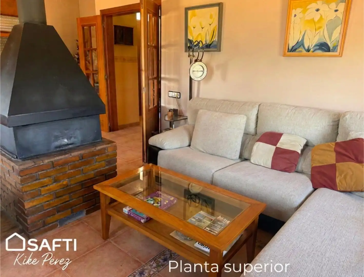 Sala de estar de Casa o chalet en venta en Alguaire con Calefacción, Terraza y Amueblado
