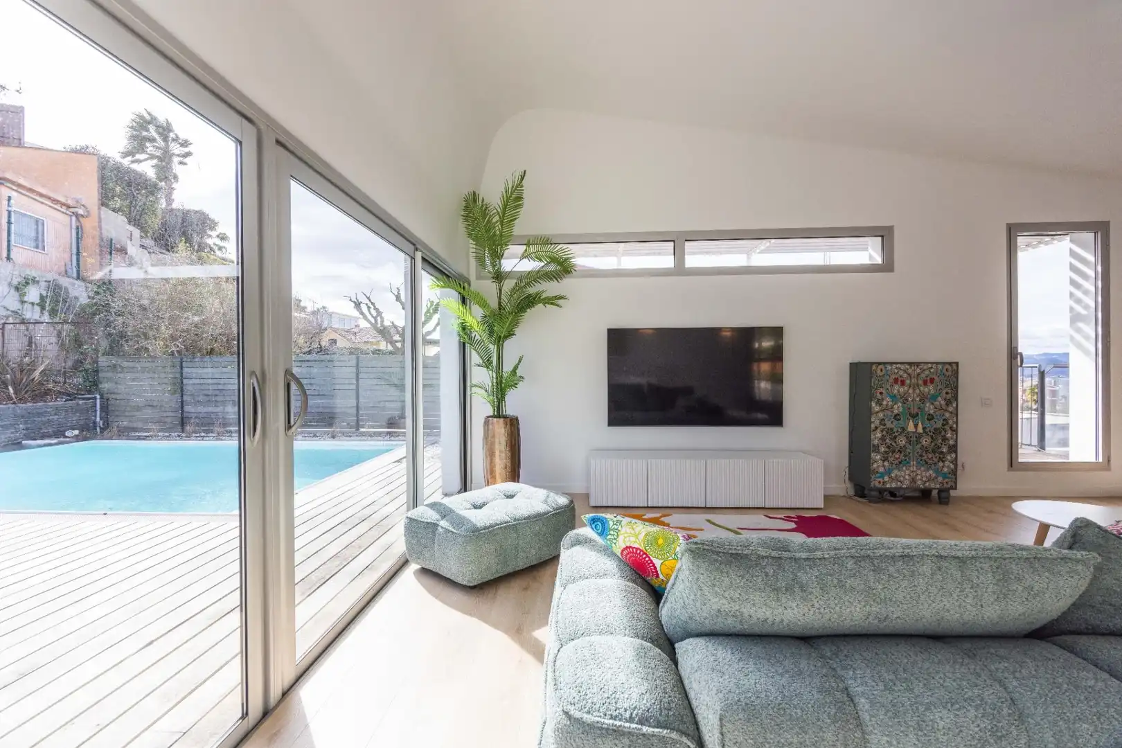 Sala d'estar de Casa o xalet en venda en Esplugues de Llobregat amb Aire condicionat, Calefacció i Jardí privat
