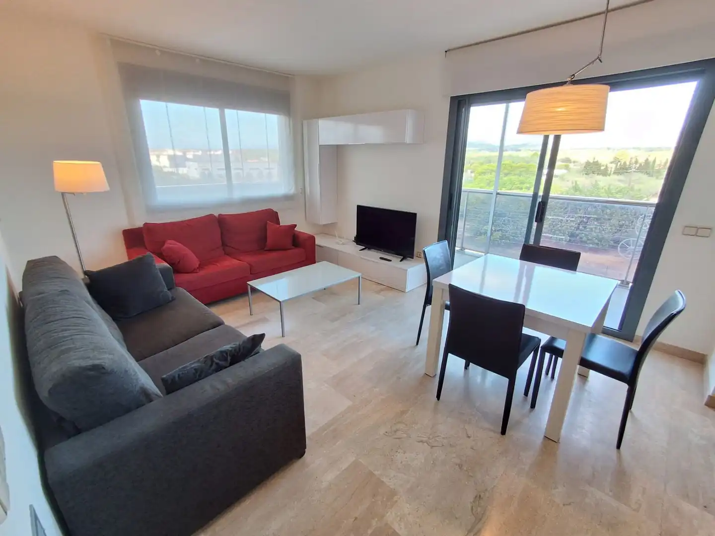 Wohnzimmer von Wohnung zum Verkauf in L'Ampolla mit Klimaanlage, Heizung und Terrasse