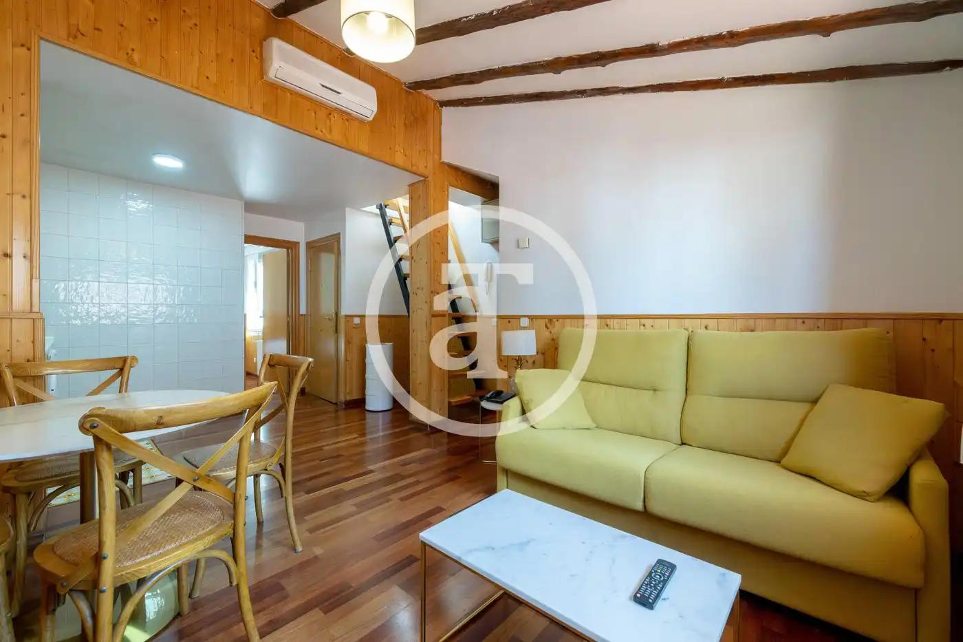 Sala de estar de Ático de alquiler en Madrid con Aire acondicionado, Calefacción y Amueblado