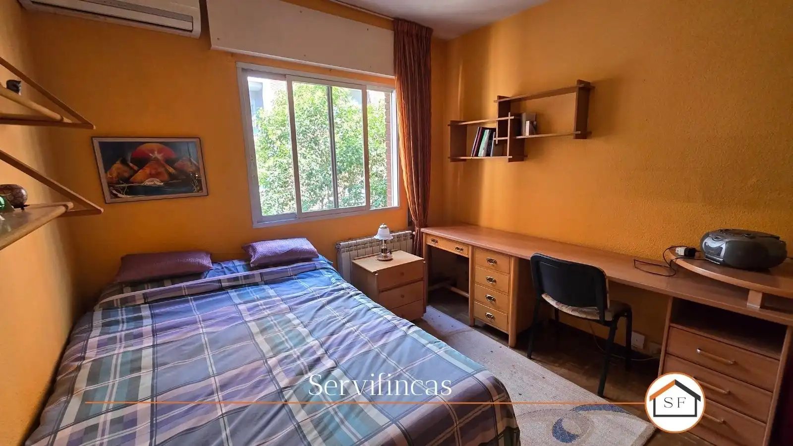 Schlafzimmer von Wohnung zum Verkauf in Madrid mit Klimaanlage, Heizung und Parkett