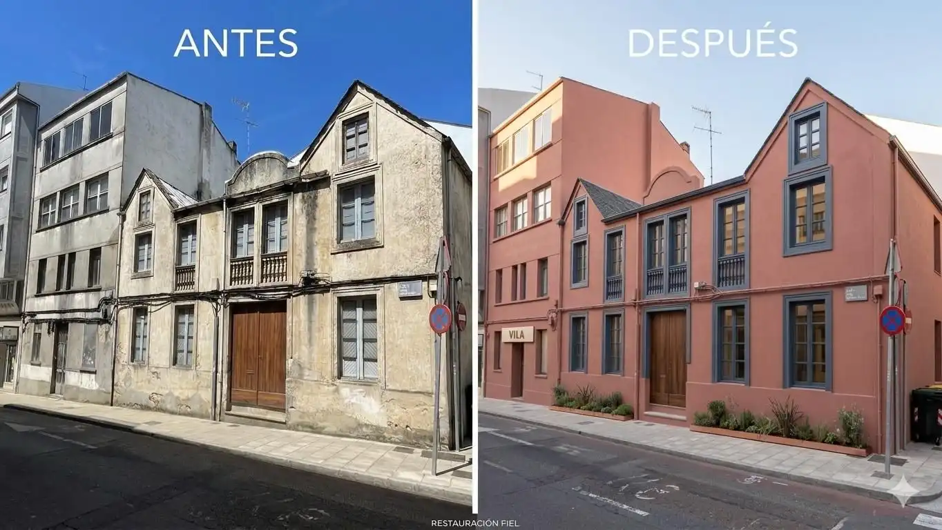 Vista exterior de Edificio en venta en Lugo