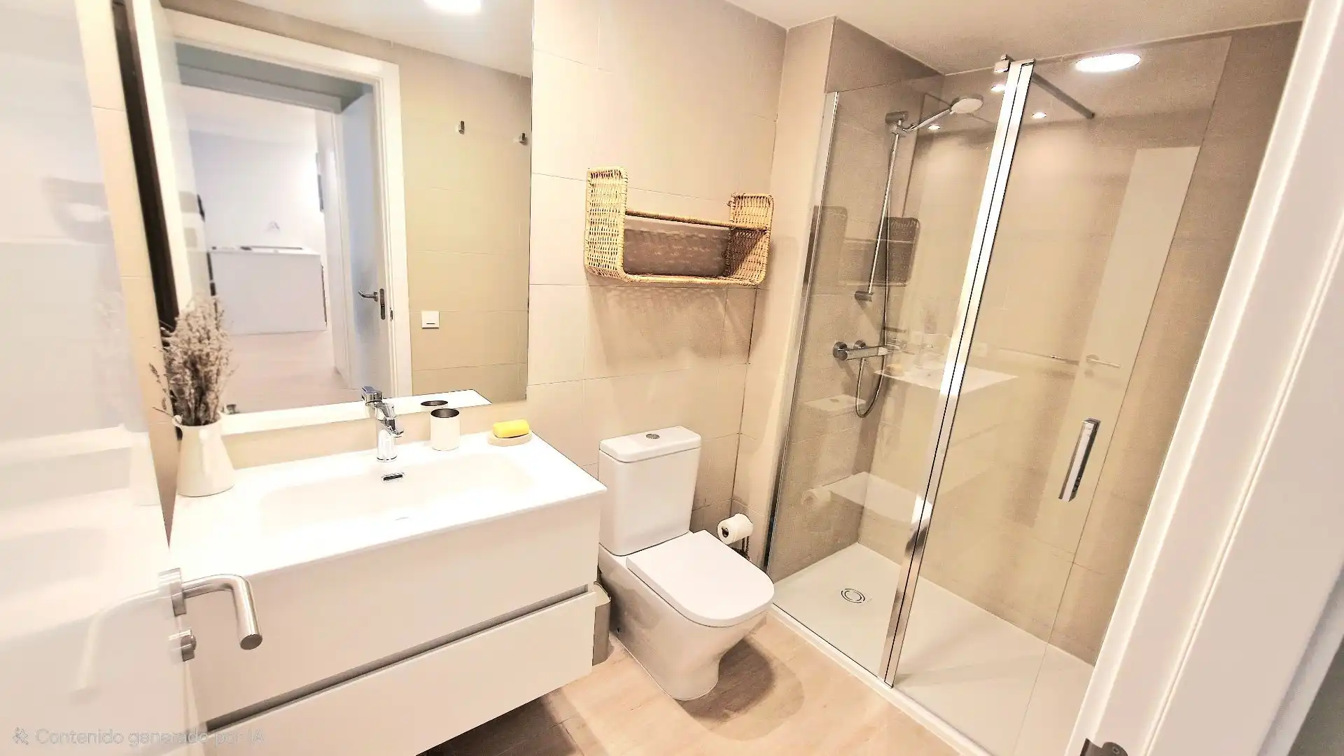 Badezimmer von Wohnungen zur Miete in Jávea / Xàbia mit Klimaanlage, Heizung und Privatgarten