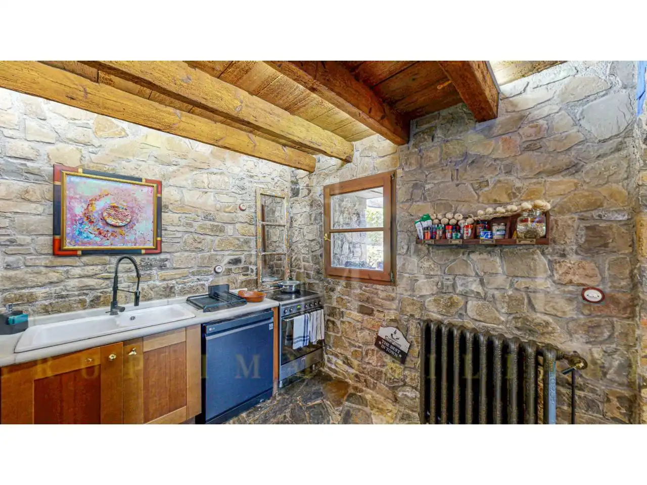 Cocina de Finca rústica en venta en Sant Jaume de Frontanyà con Calefacción y Jardín privado