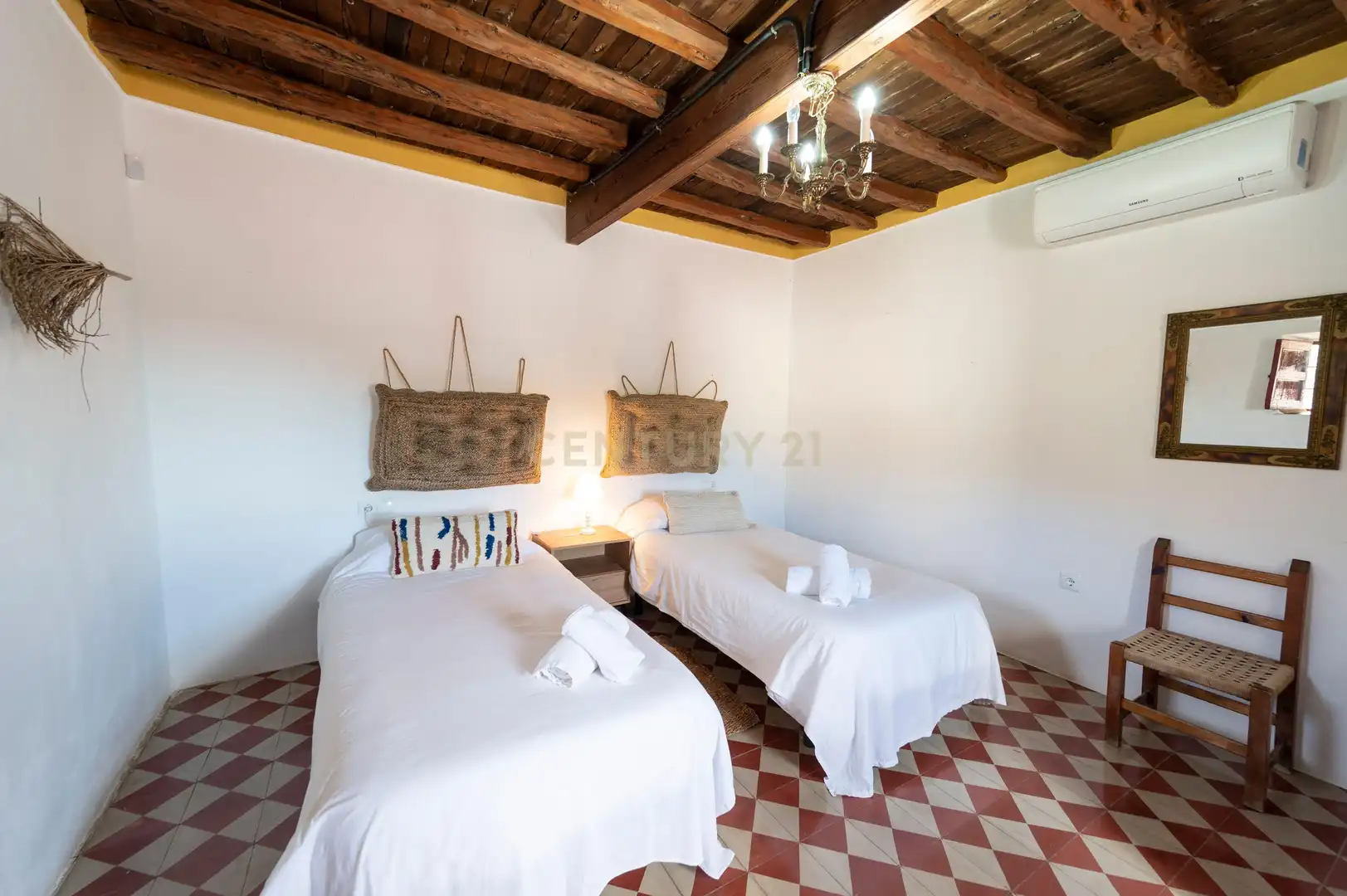 Schlafzimmer von Haus oder Chalet zur Miete in Sant Josep de sa Talaia mit Klimaanlage, Privatgarten und Möbliert