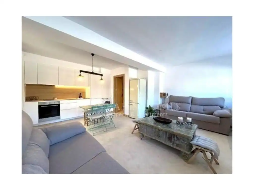 Wohnzimmer von Wohnung zum Verkauf in Dénia mit Klimaanlage, Privatgarten und Terrasse