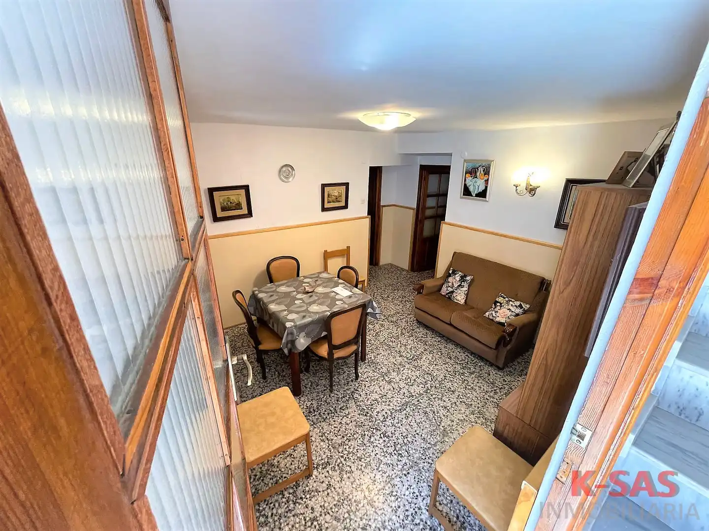Sala d'estar de Casa o xalet en venda en Aldeire amb Moblat i Balcó