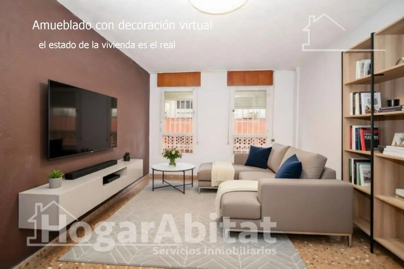 Living room of Flat for sale in Paterna  with Air Conditioner and Furnished