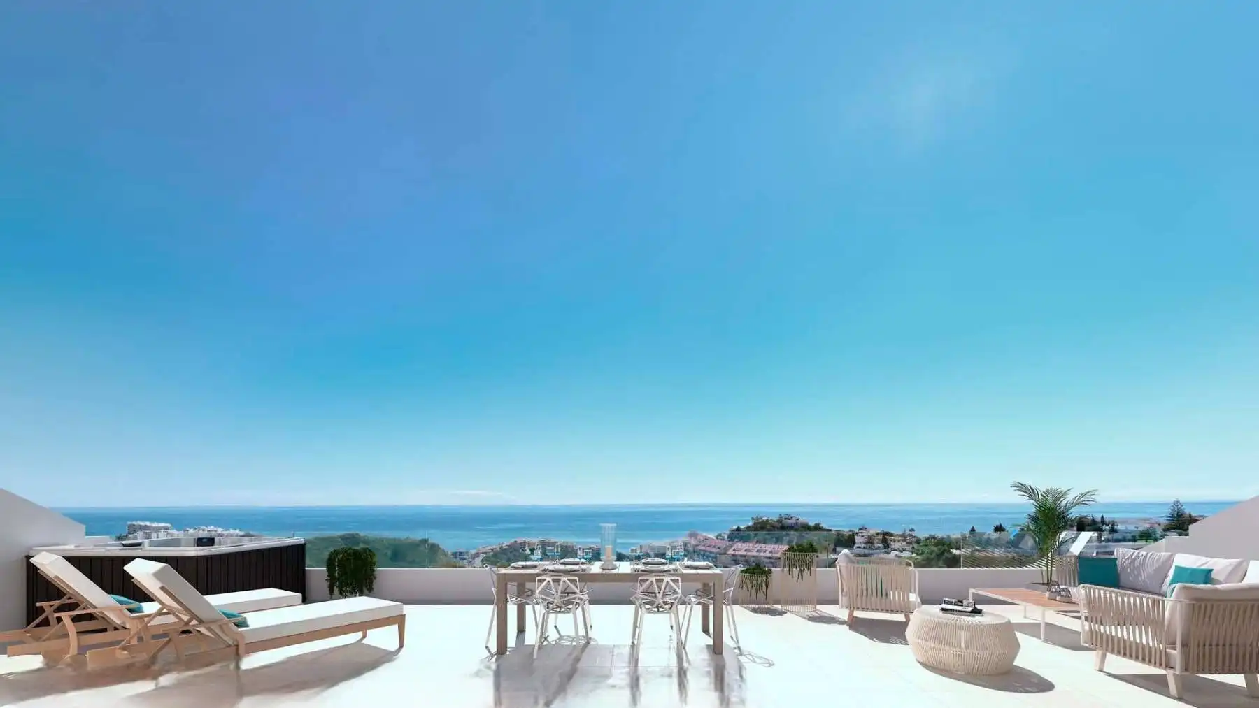 Terrasse von Dachboden zum Verkauf in Fuengirola mit Gemeinschaftspool