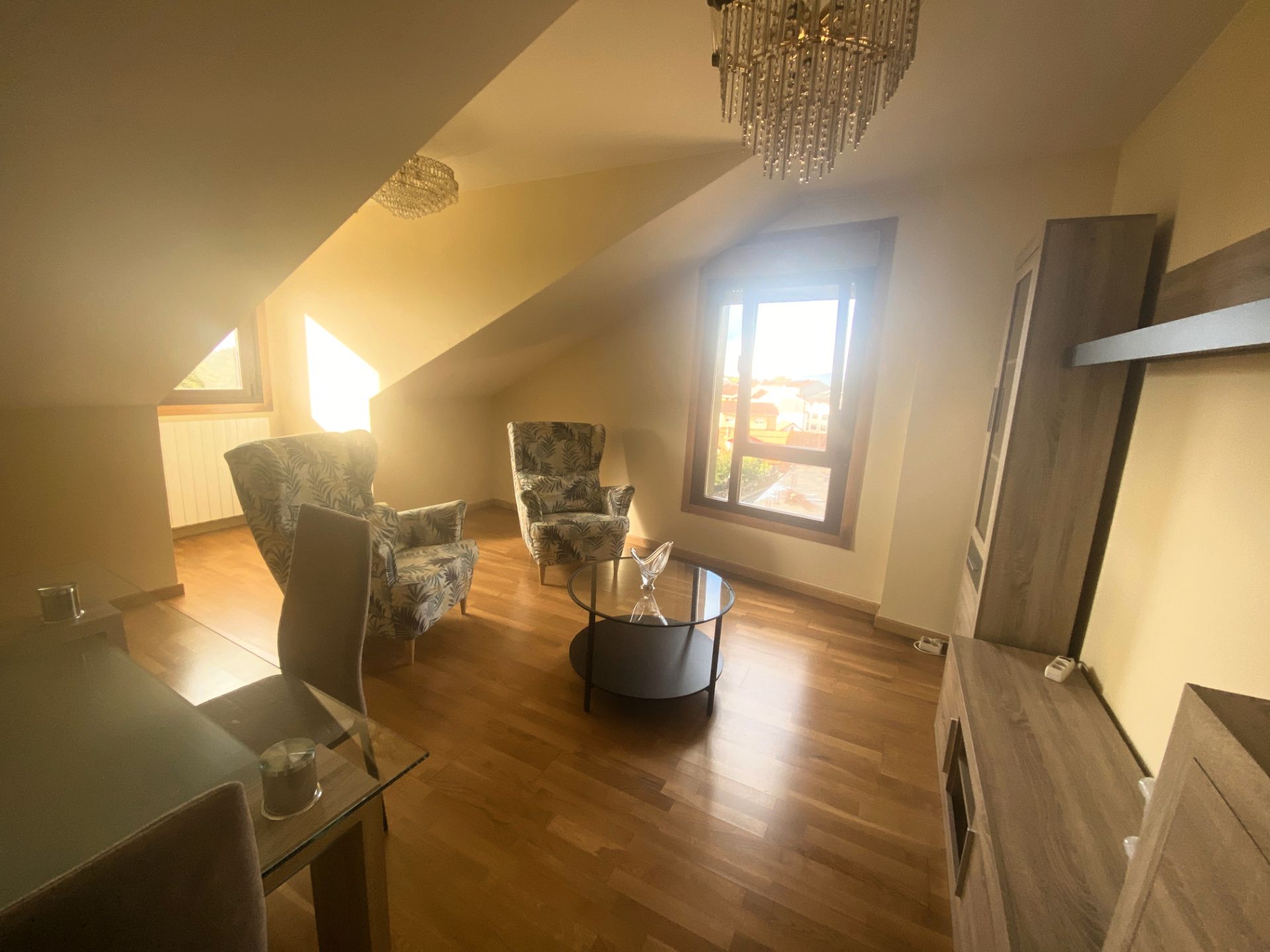 Living room of Flat for sale in A Cañiza    with Heating, Storage room and Furnished