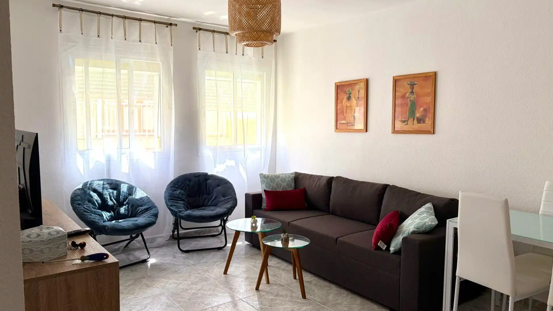 Living room of Flat for rent in Rincón de la Victoria  with Terrace, Furnished and Balcony