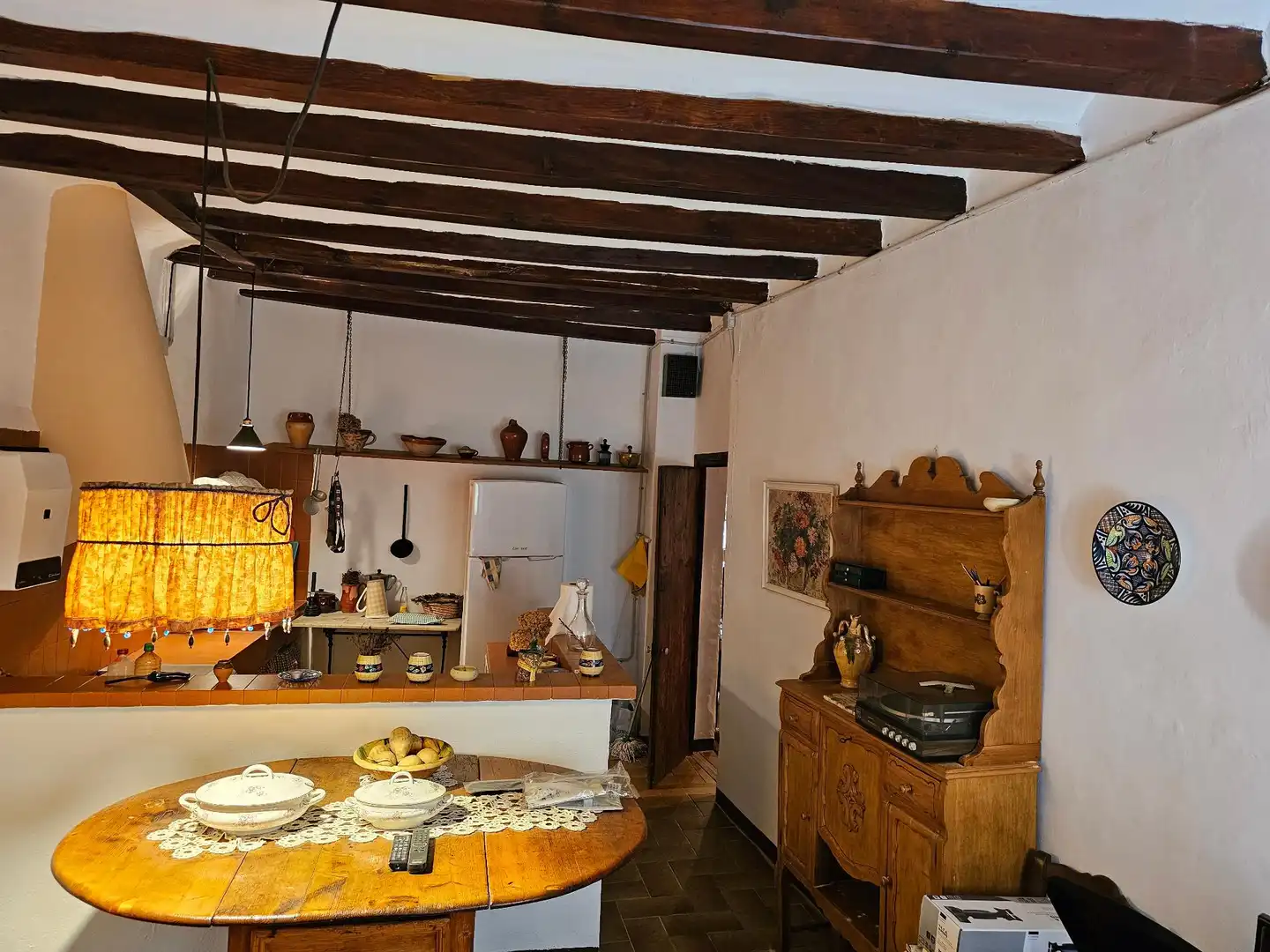 Küche von Einfamilien-Reihenhaus zum Verkauf in Poboleda mit Terrasse, Abstellraum und Balkon