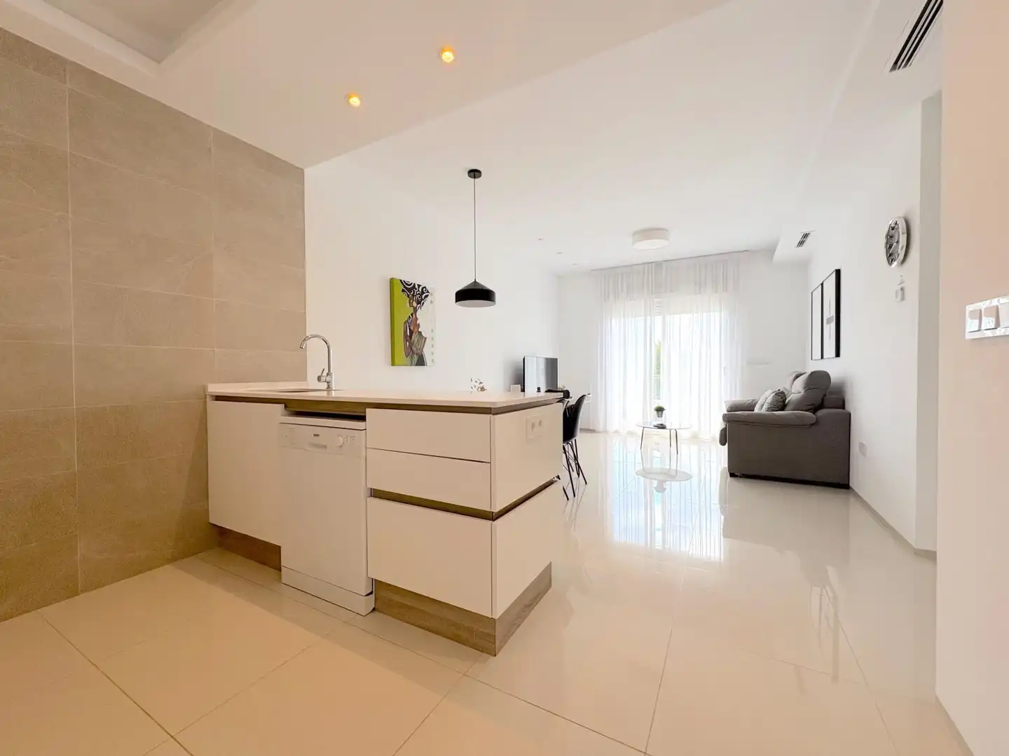 Cocina de Apartamento en venta en Rojales con Aire acondicionado, Jardín privado y Terraza