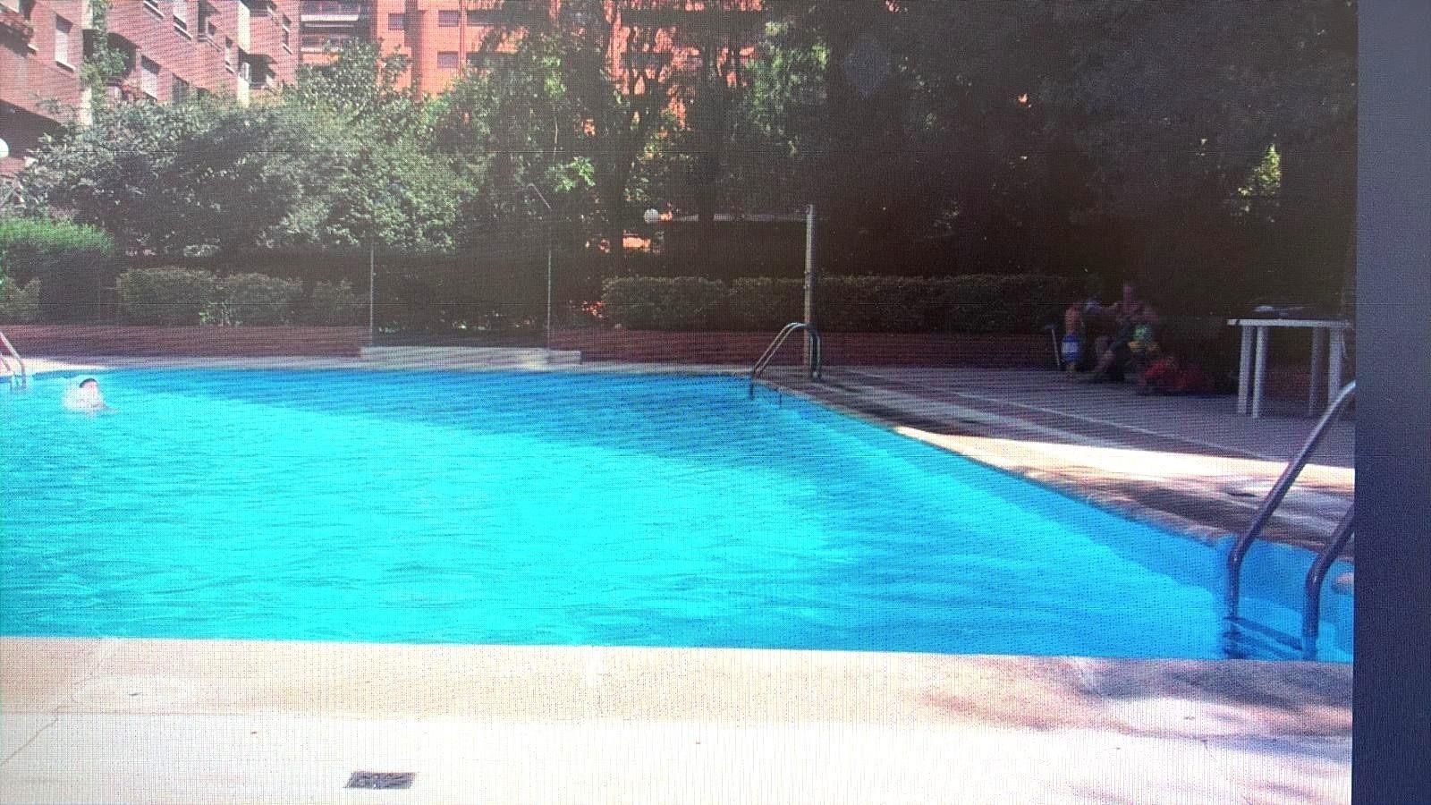 Swimming pool of Flat to rent in  Madrid Capital  with Air Conditioner, Heating and Private garden