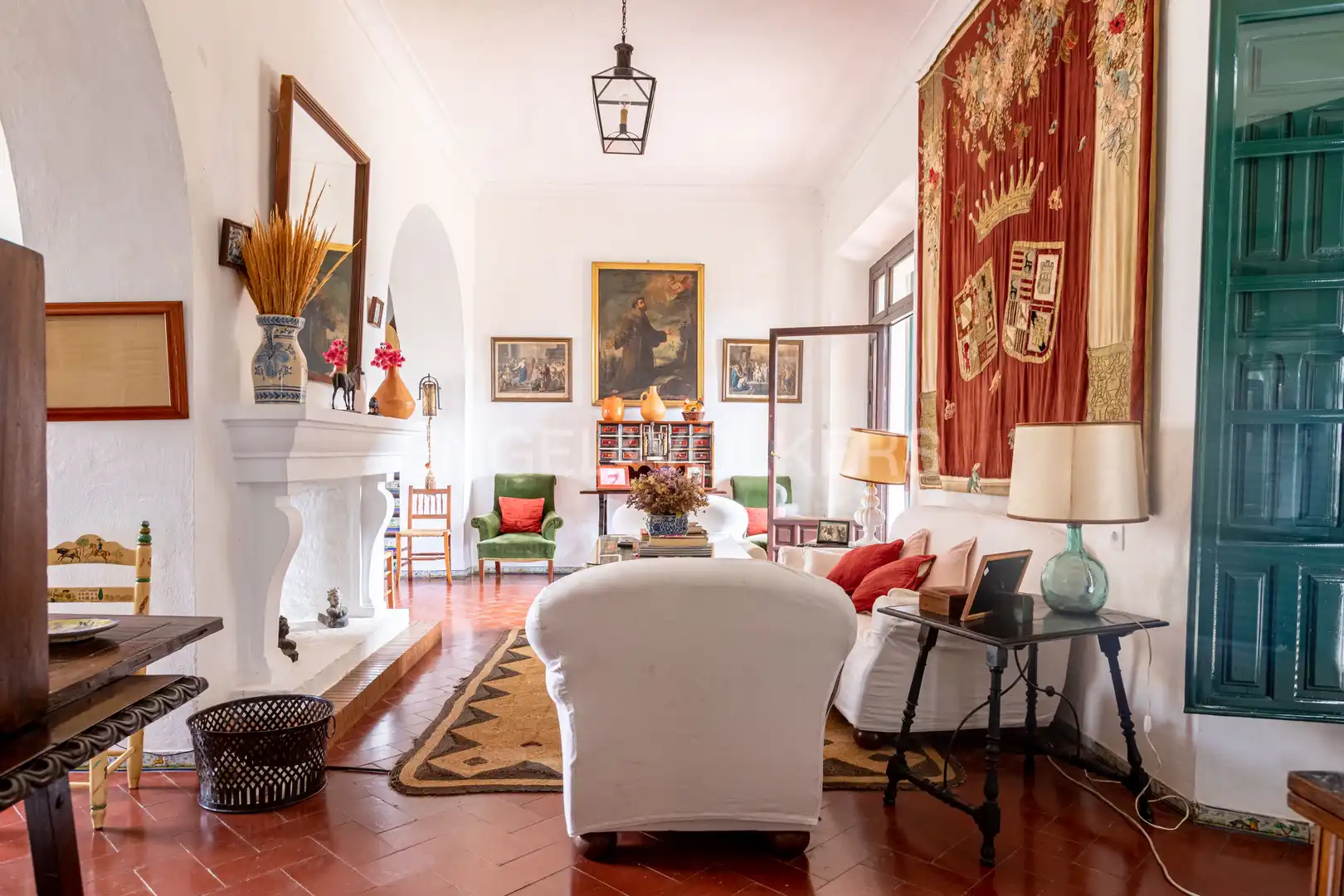 Sala de estar de Casa o chalet en venta en La Puebla de Cazalla con Calefacción, Jardín privado y Terraza