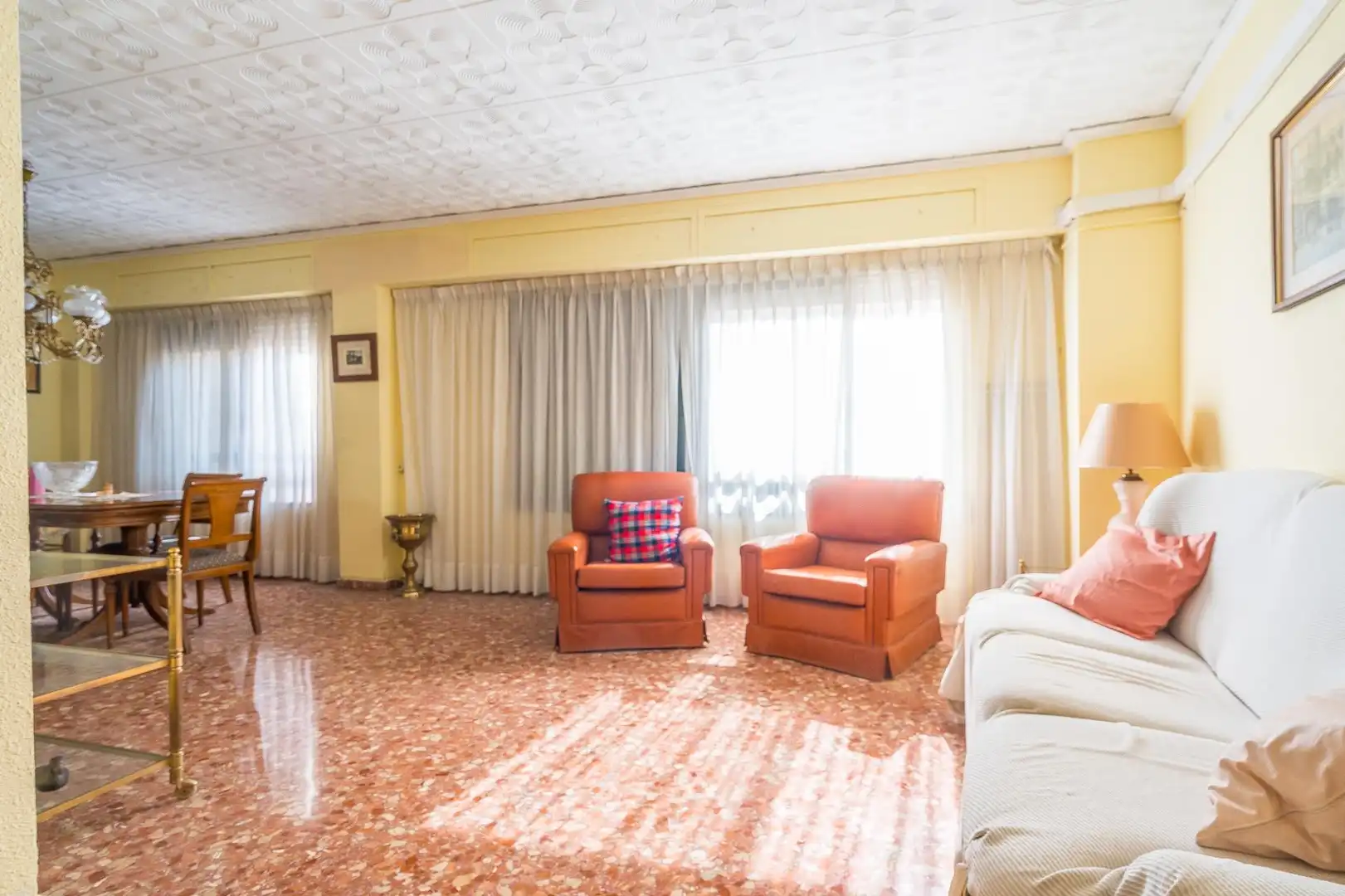 Sala de estar de Casa adosada en venta en Sagunto / Sagunt con Terraza