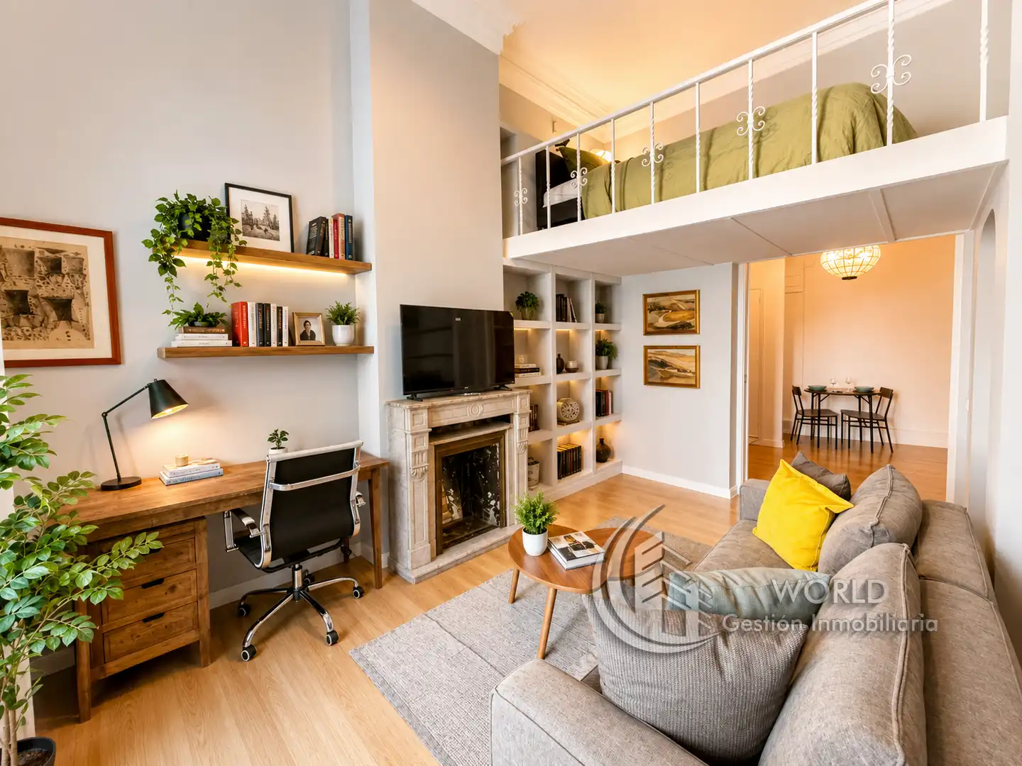 Living room of Flat for rent in Madrid  with Heating, Furnished and Washing machine