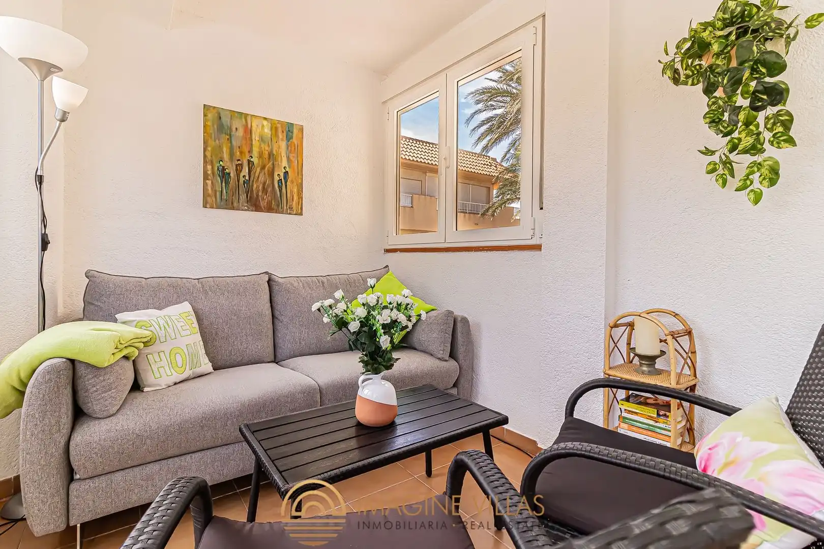 Terraza de Apartamento en venta en La Manga del Mar Menor con Amueblado y Piscina comunitaria
