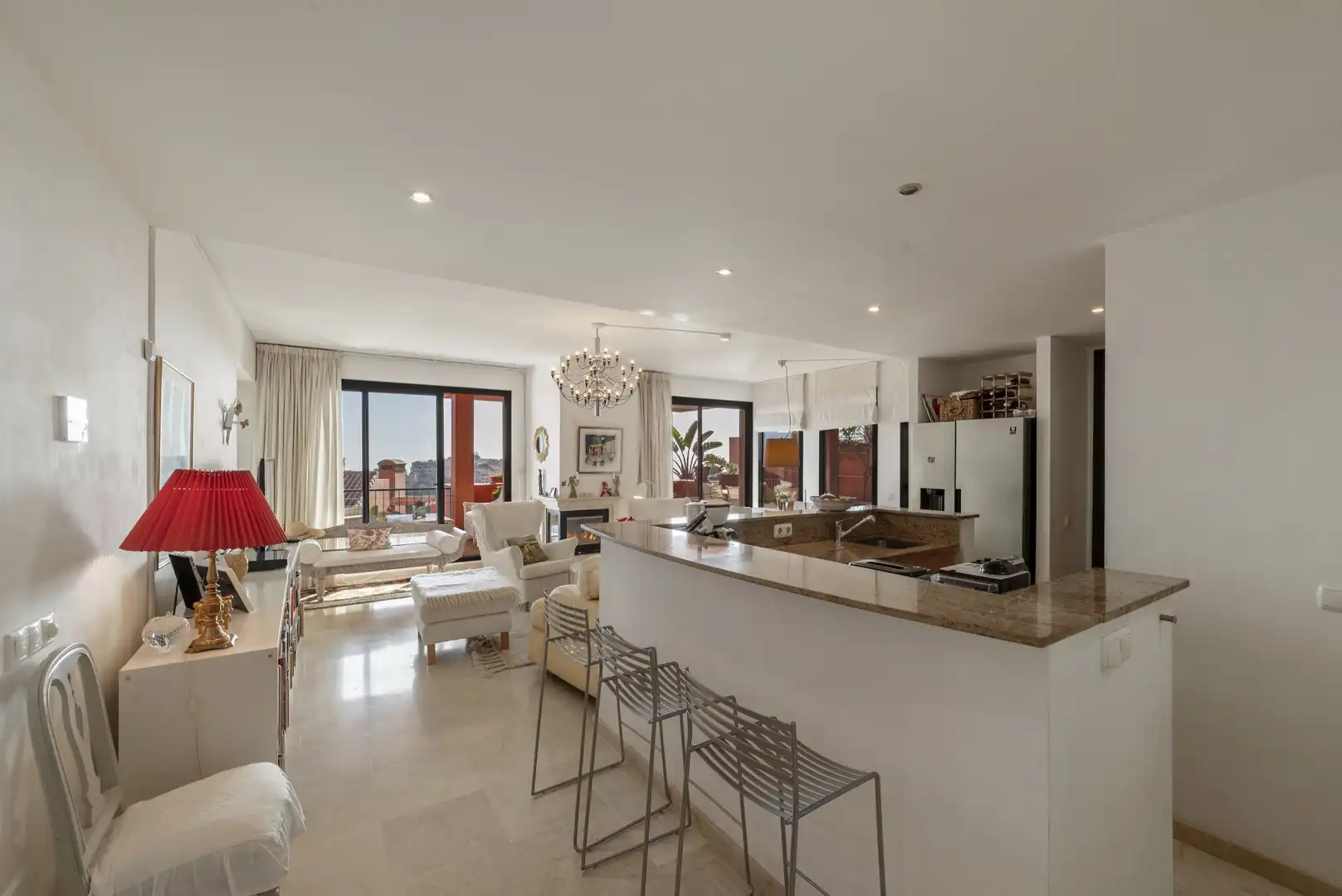 Living room of Ground floor for sale in Mijas  with Air Conditioner, Terrace and Swimming Pool