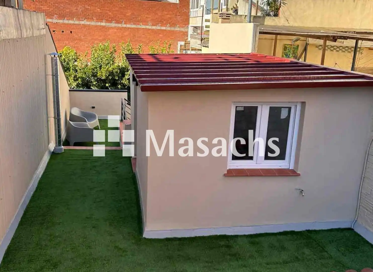 Terraza de Casa adosada en venta en Terrassa con Aire acondicionado, Calefacción y Jardín privado