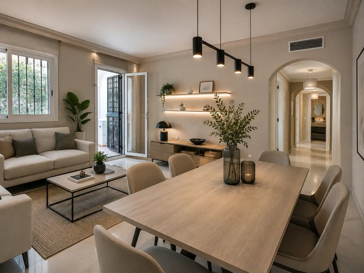 Dining room of Flat for sale in Marbella  with Air Conditioner, Private garden and Terrace