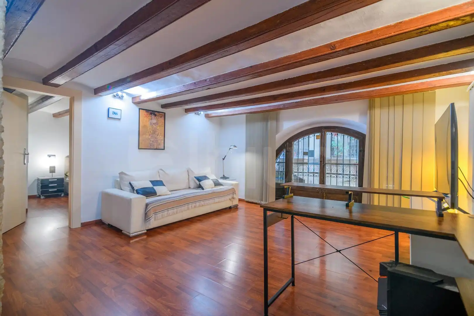 Sala de estar de Piso en venta en Barcelona con Aire acondicionado y Parquet
